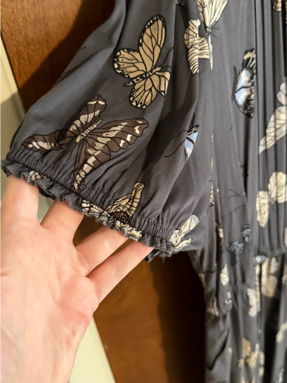 Torrid NWT Charcoal Butterfly-Print Maxi Dress - Picture 5 of 8